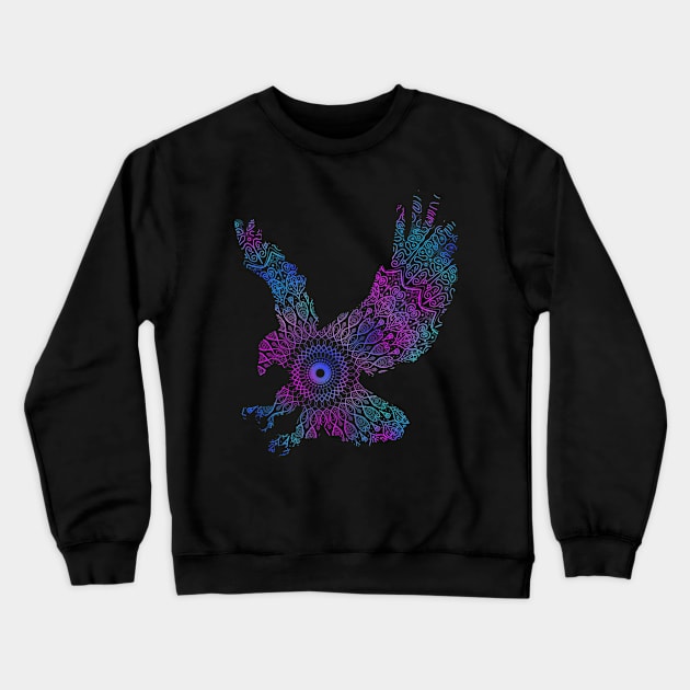 Eagle Mandala Crewneck Sweatshirt by BilcosDesigns